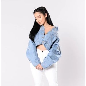 Fashion Nova: Born For This Jacket: Size M (gives off an oversized look)